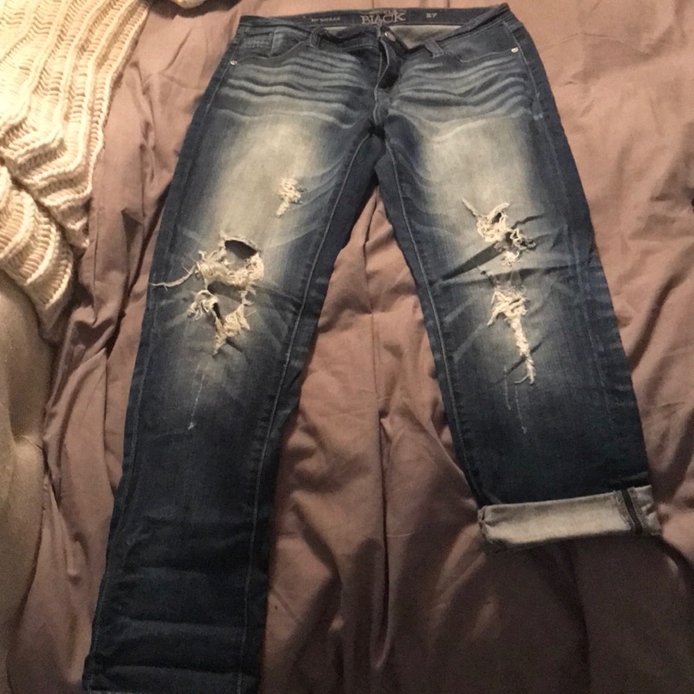 Buckle Black Ankle/Capri 27 distressed